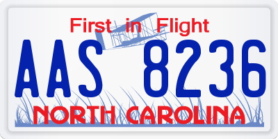 NC license plate AAS8236