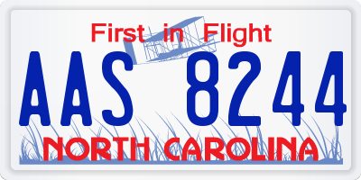NC license plate AAS8244