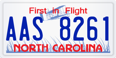 NC license plate AAS8261