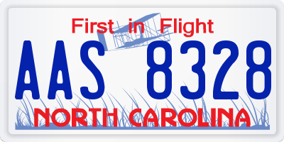 NC license plate AAS8328