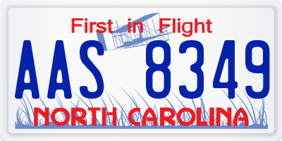NC license plate AAS8349