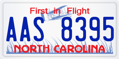 NC license plate AAS8395