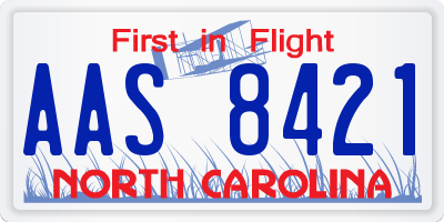 NC license plate AAS8421