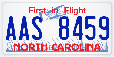NC license plate AAS8459