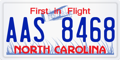 NC license plate AAS8468