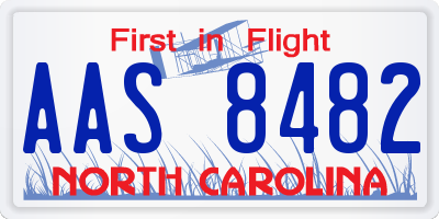 NC license plate AAS8482