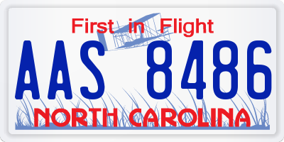 NC license plate AAS8486