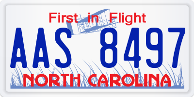 NC license plate AAS8497
