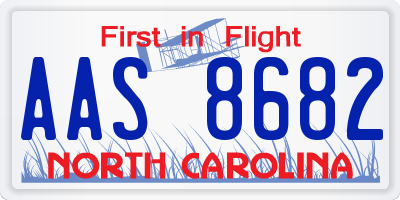 NC license plate AAS8682