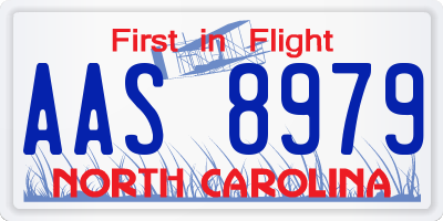 NC license plate AAS8979