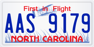 NC license plate AAS9179