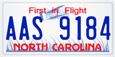 NC license plate AAS9184