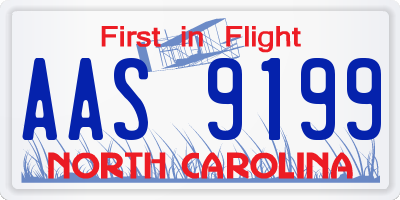 NC license plate AAS9199
