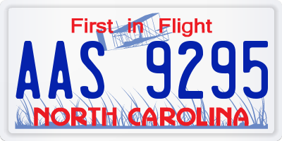 NC license plate AAS9295