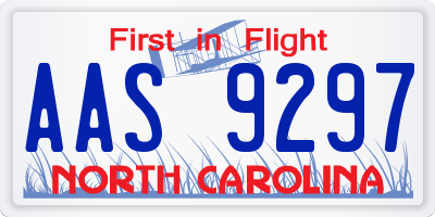 NC license plate AAS9297