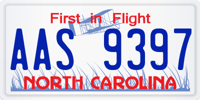 NC license plate AAS9397