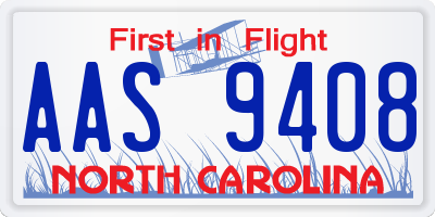 NC license plate AAS9408