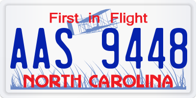 NC license plate AAS9448