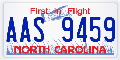 NC license plate AAS9459