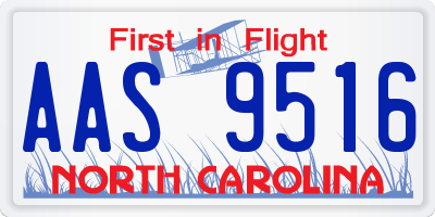 NC license plate AAS9516