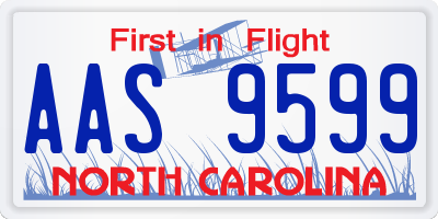 NC license plate AAS9599