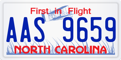 NC license plate AAS9659