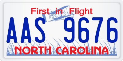 NC license plate AAS9676