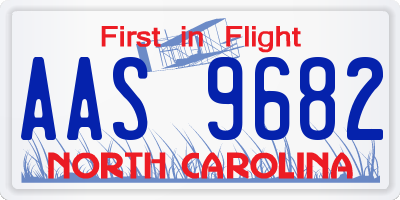 NC license plate AAS9682