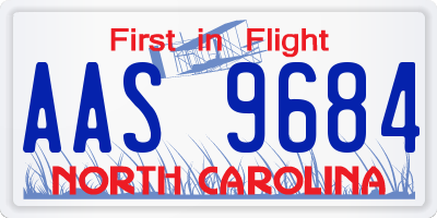 NC license plate AAS9684