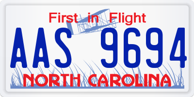 NC license plate AAS9694