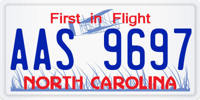 NC license plate AAS9697