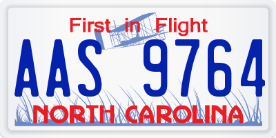 NC license plate AAS9764