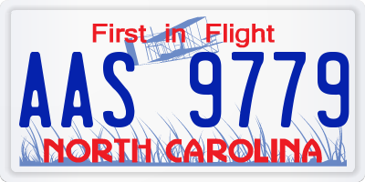 NC license plate AAS9779