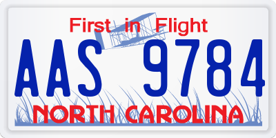 NC license plate AAS9784