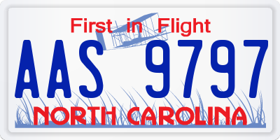 NC license plate AAS9797