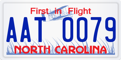 NC license plate AAT0079