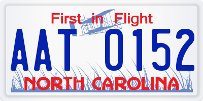NC license plate AAT0152