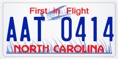 NC license plate AAT0414