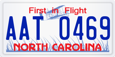 NC license plate AAT0469