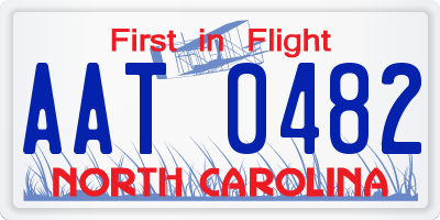 NC license plate AAT0482