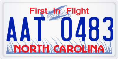 NC license plate AAT0483