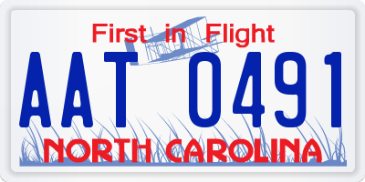 NC license plate AAT0491