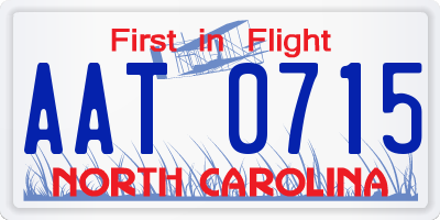NC license plate AAT0715