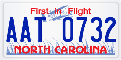 NC license plate AAT0732