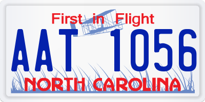 NC license plate AAT1056