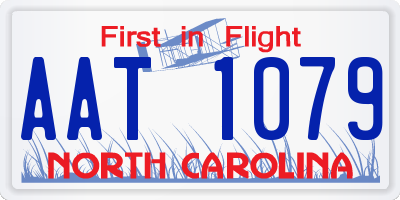 NC license plate AAT1079