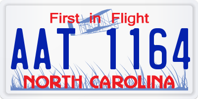 NC license plate AAT1164