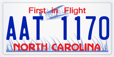 NC license plate AAT1170
