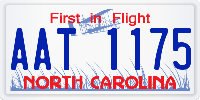 NC license plate AAT1175