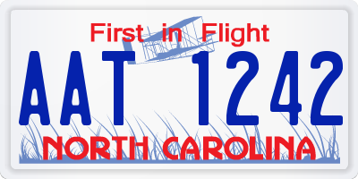 NC license plate AAT1242